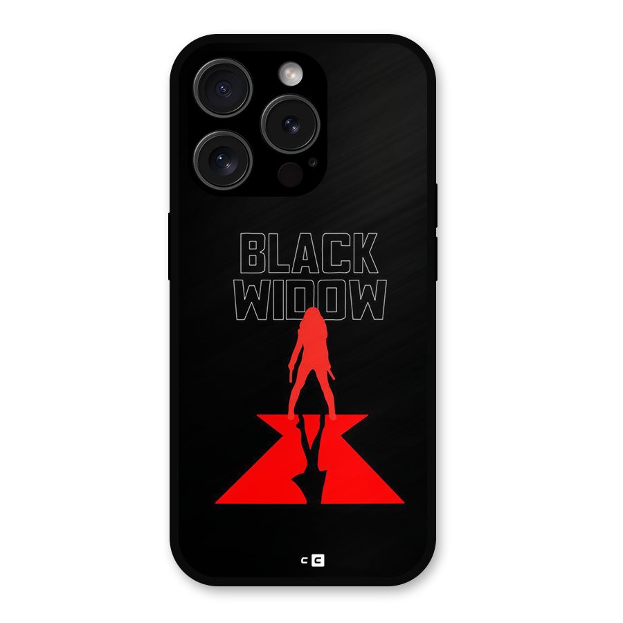 Black Widow Metal Back Case for iPhone 15 Pro