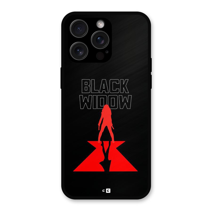 Black Widow Metal Back Case for iPhone 15 Pro Max
