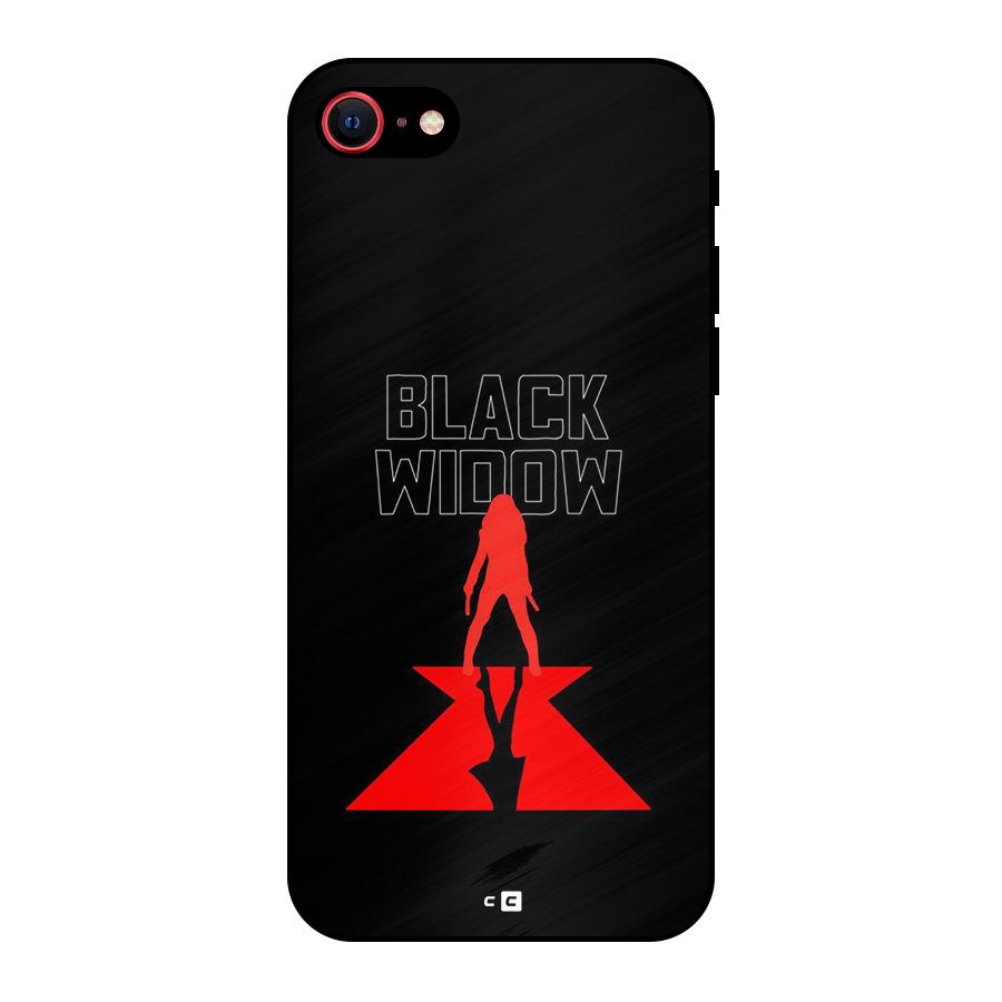 Black Widow Metal Back Case for iPhone SE 2020