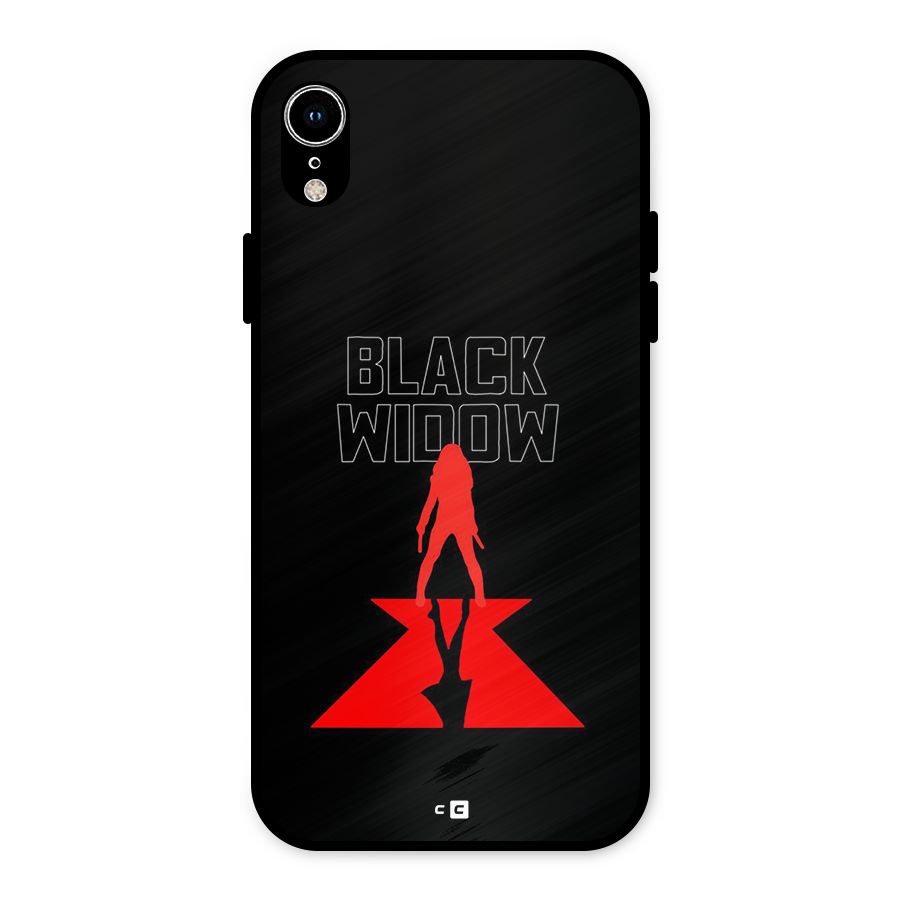 Black Widow Metal Back Case for iPhone XR
