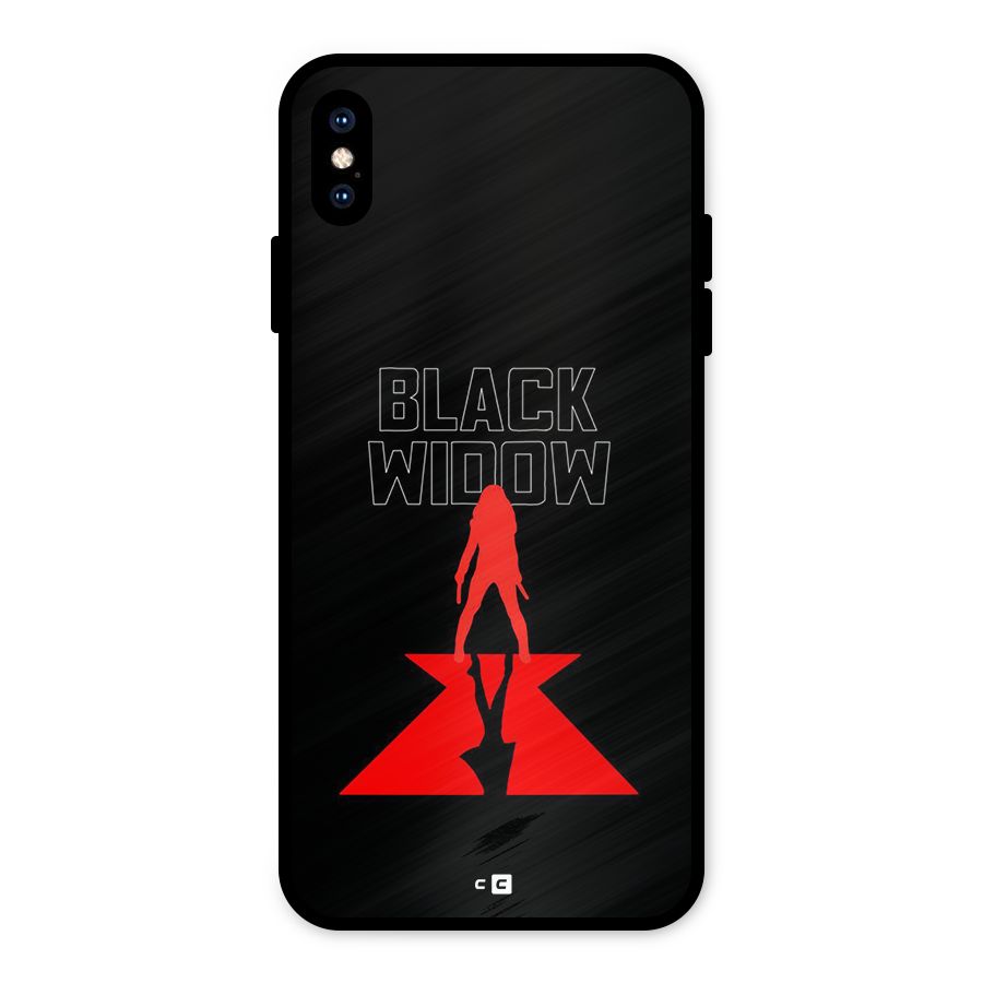 Black Widow Metal Back Case for iPhone XS Max
