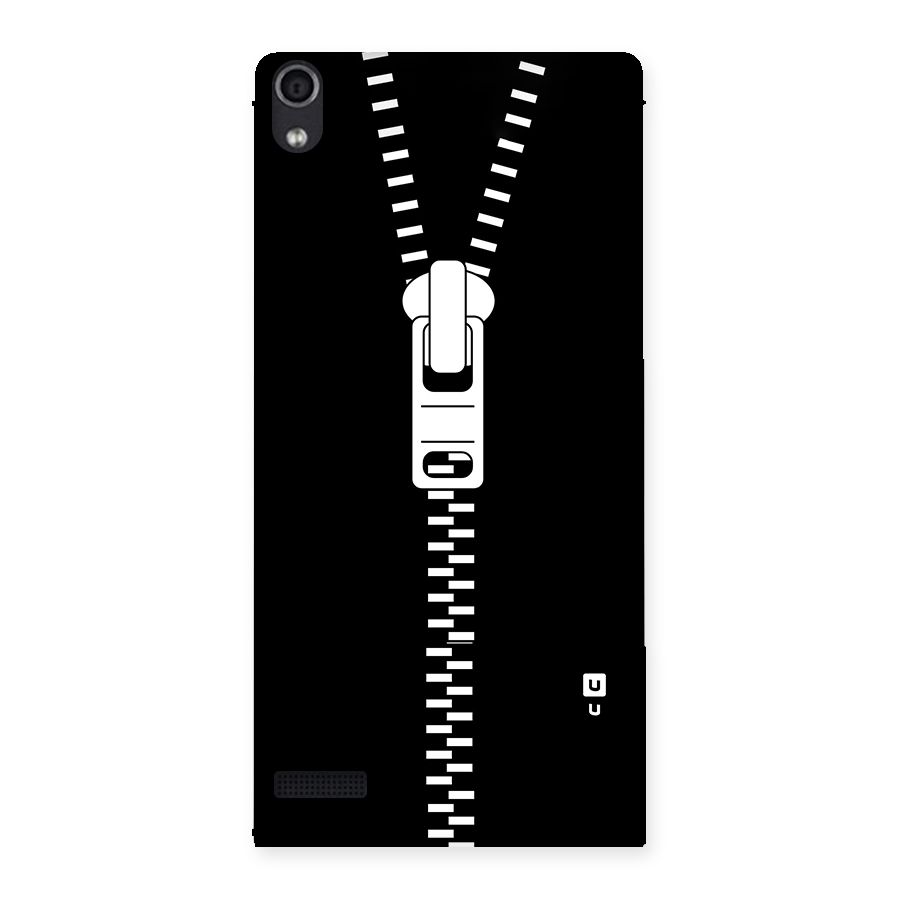 Black Zipper Back Case for Ascend P6