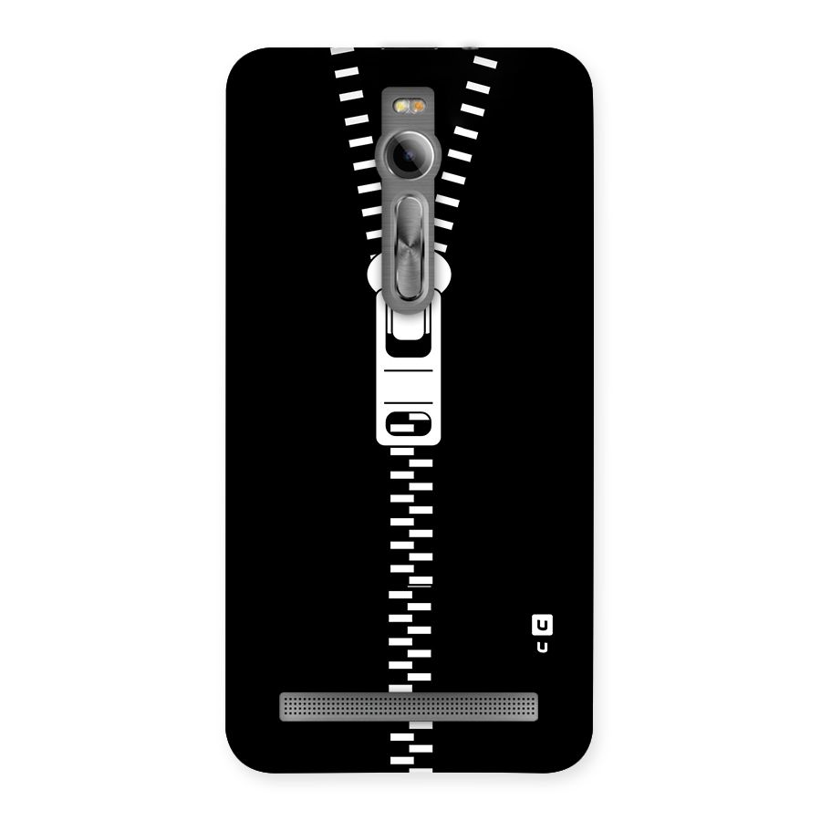 Black Zipper Back Case for Asus Zenfone 2