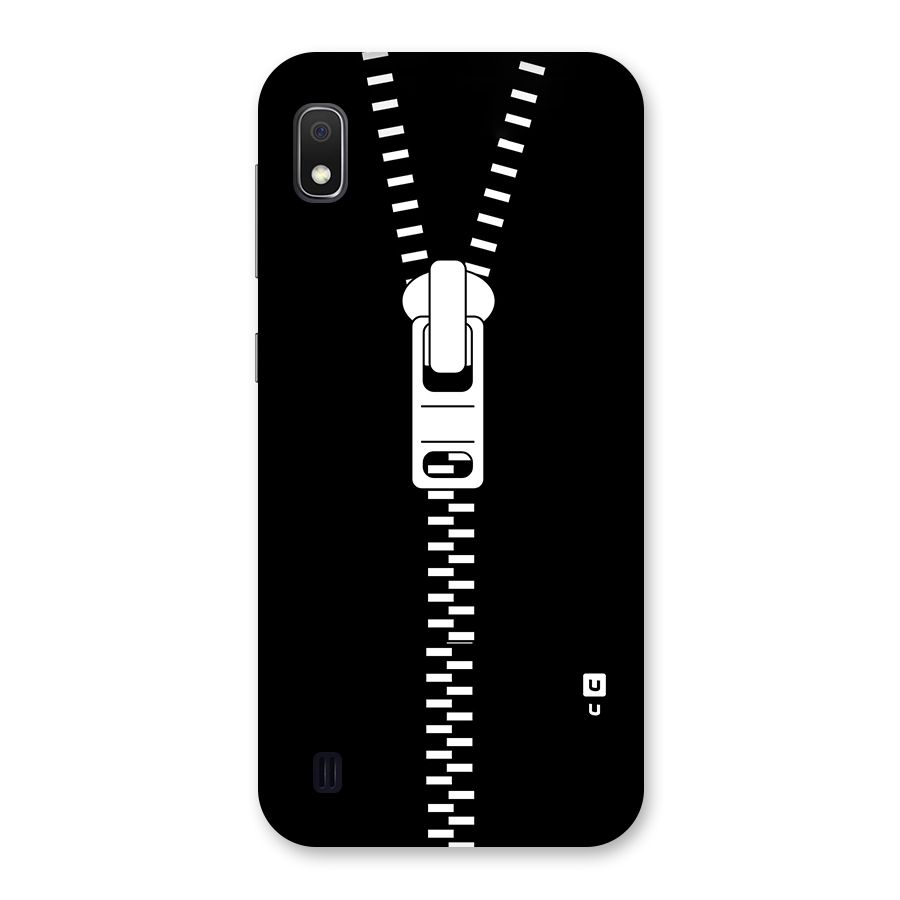 Black Zipper Back Case for Galaxy A10