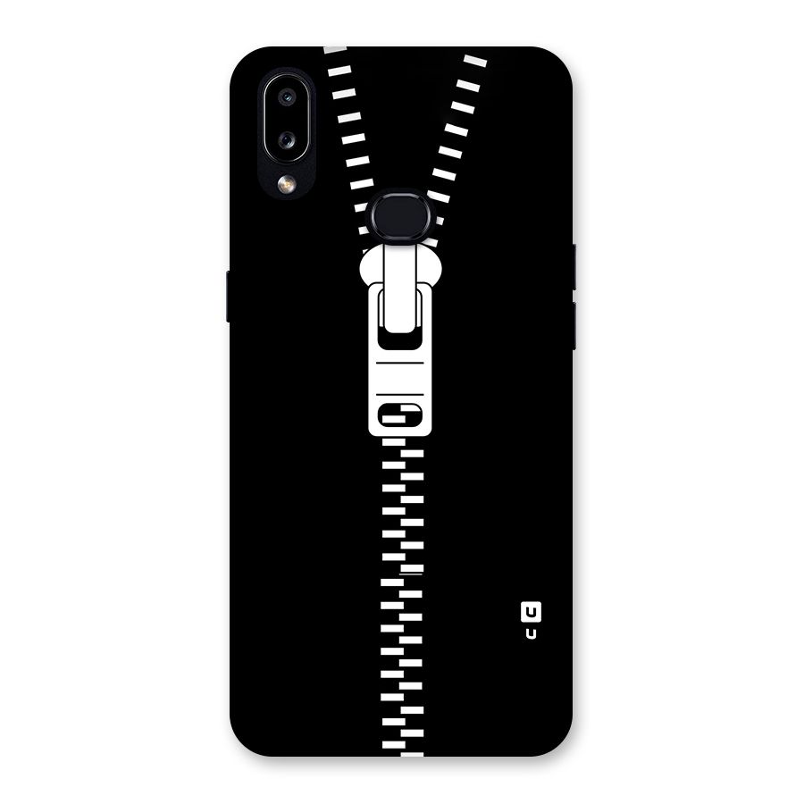 Black Zipper Back Case for Galaxy A10s