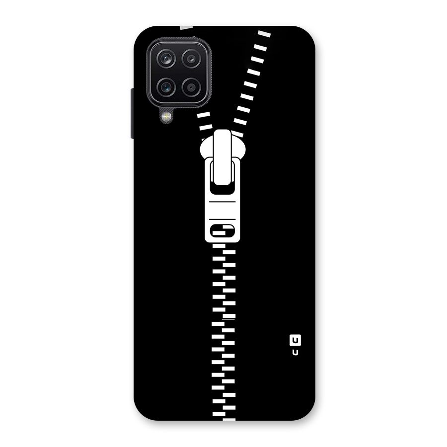 Black Zipper Back Case for Galaxy A12