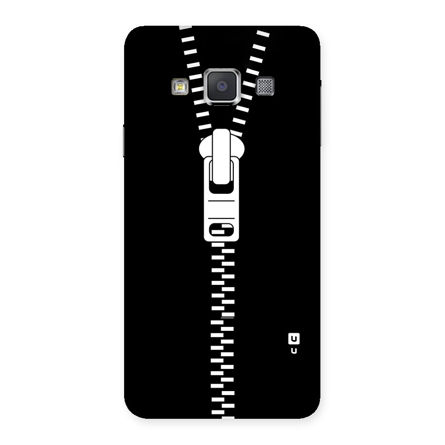 Black Zipper Back Case for Galaxy A3
