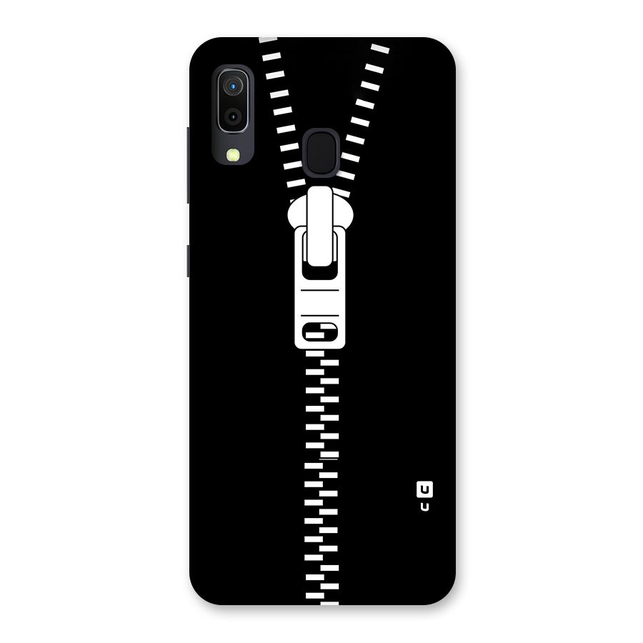 Black Zipper Back Case for Galaxy A30