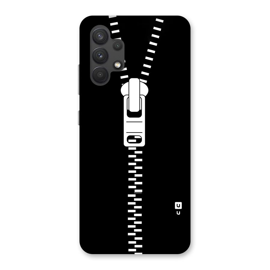 Black Zipper Back Case for Galaxy A32