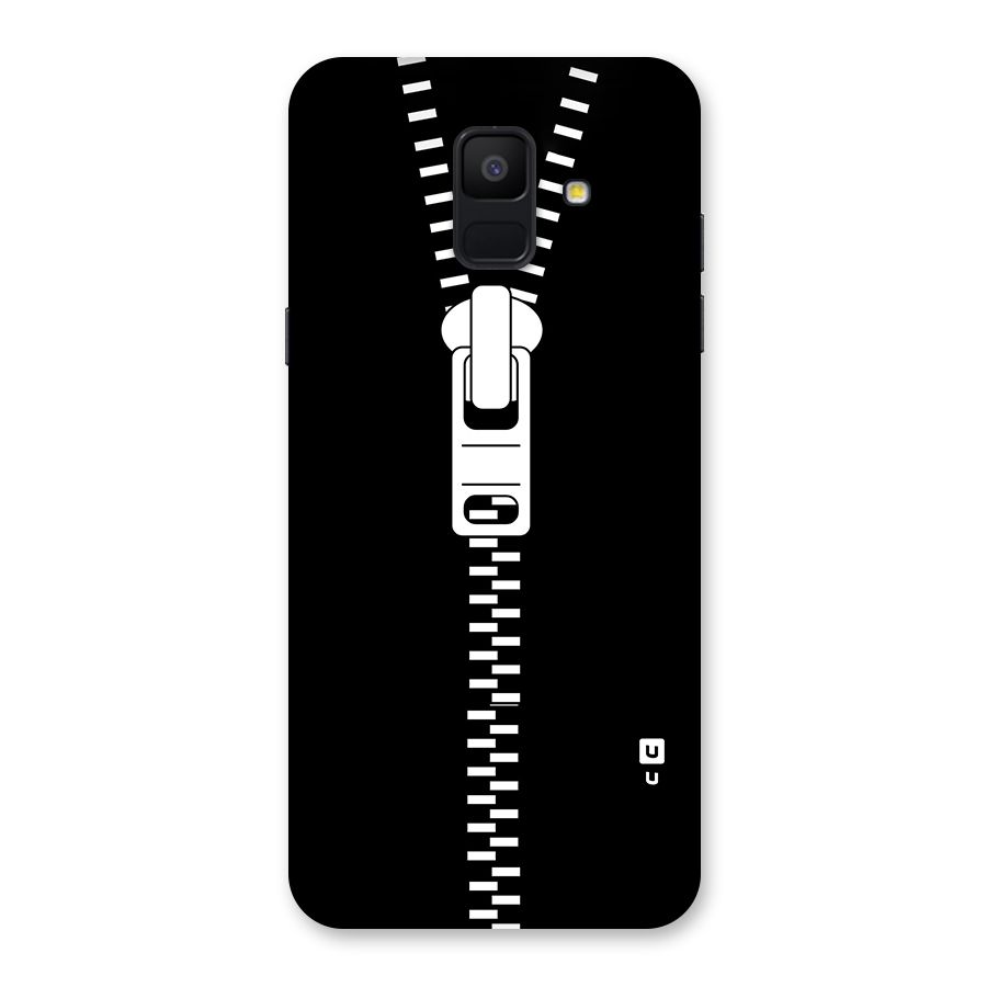 Black Zipper Back Case for Galaxy A6 (2018)