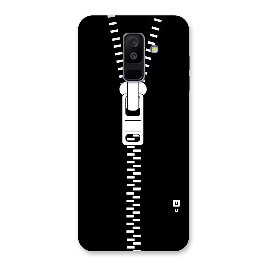 Black Zipper Back Case for Galaxy A6 Plus