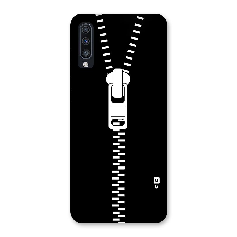 Black Zipper Back Case for Galaxy A70