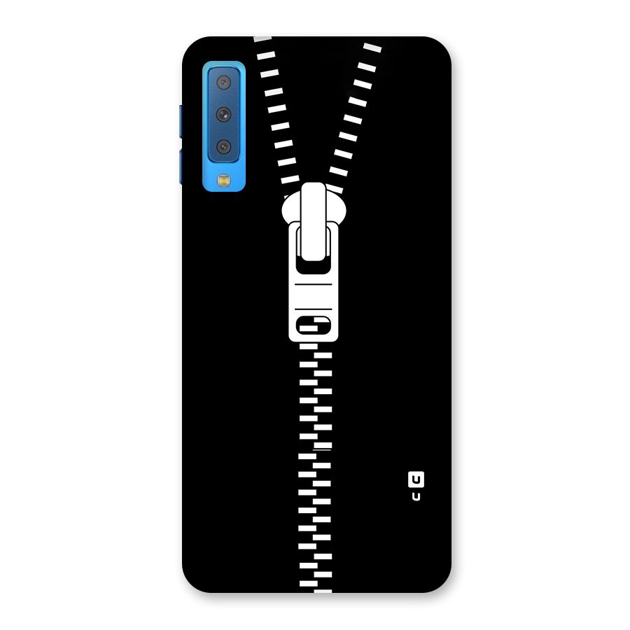 Black Zipper Back Case for Galaxy A7 (2018)