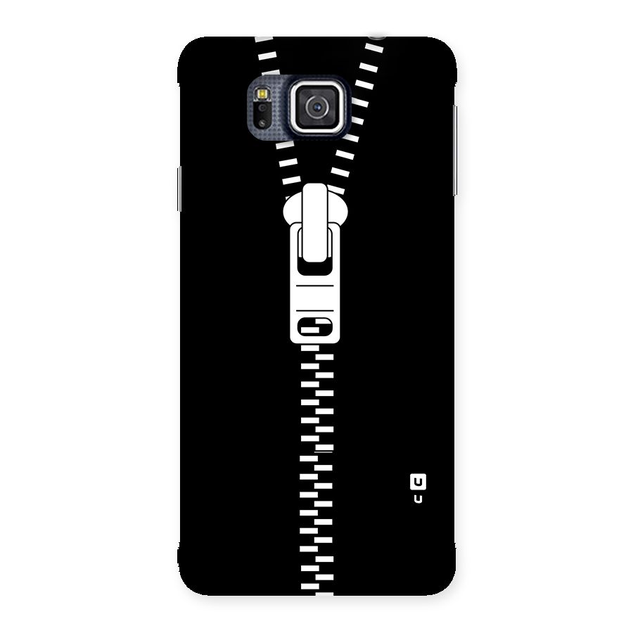 Black Zipper Back Case for Galaxy Alpha