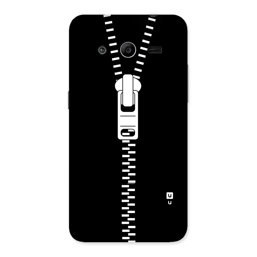 Black Zipper Back Case for Galaxy Core 2