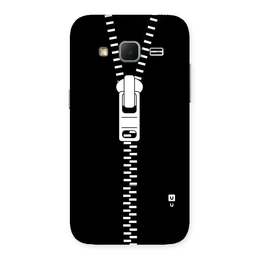 Black Zipper Back Case for Galaxy Core Prime