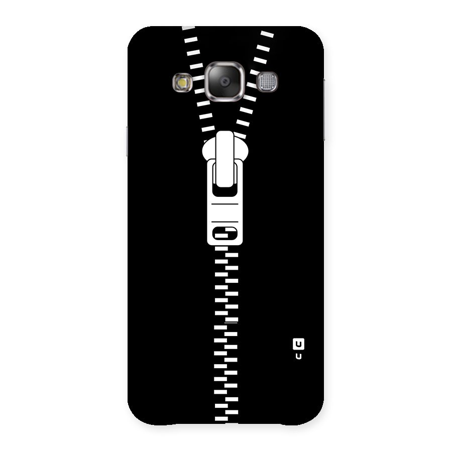 Black Zipper Back Case for Galaxy E7