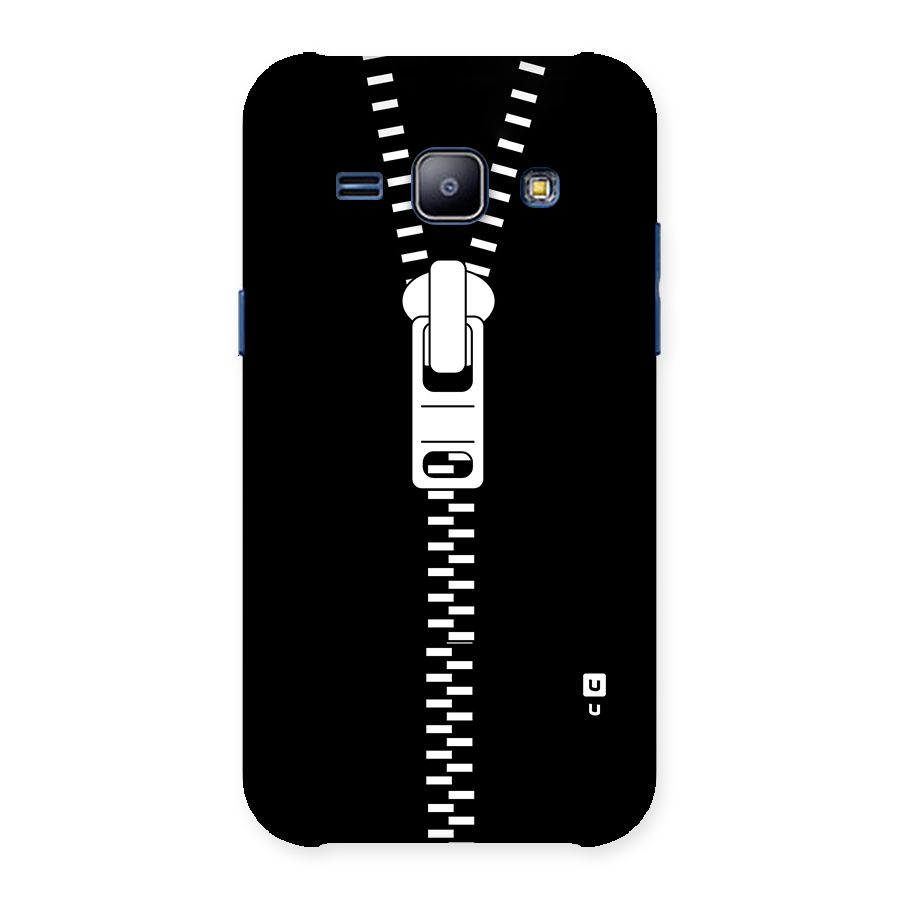 Black Zipper Back Case for Galaxy J1