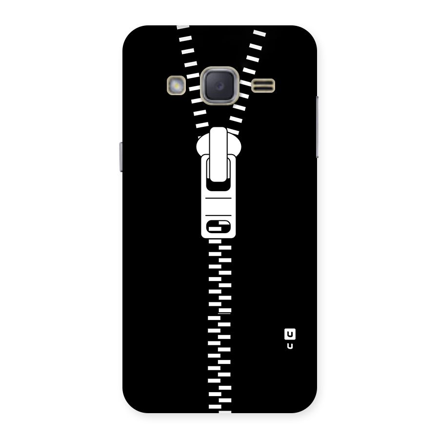 Black Zipper Back Case for Galaxy J2