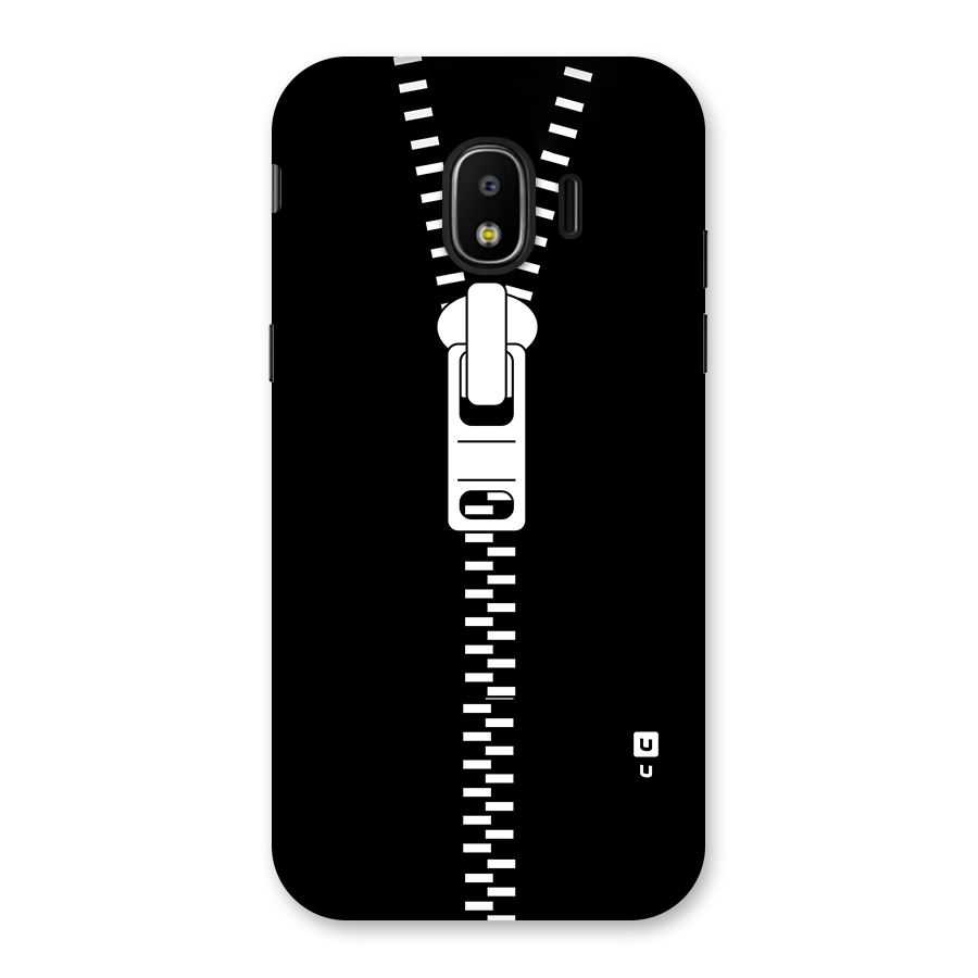 Black Zipper Back Case for Galaxy J2 Pro 2018