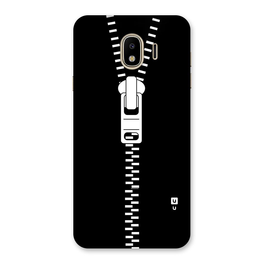 Black Zipper Back Case for Galaxy J4