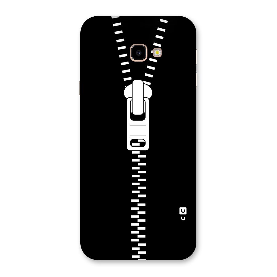 Black Zipper Back Case for Galaxy J4 Plus