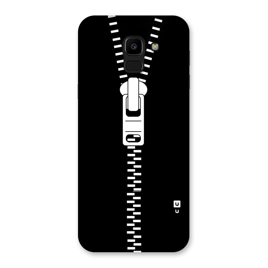 Black Zipper Back Case for Galaxy J6