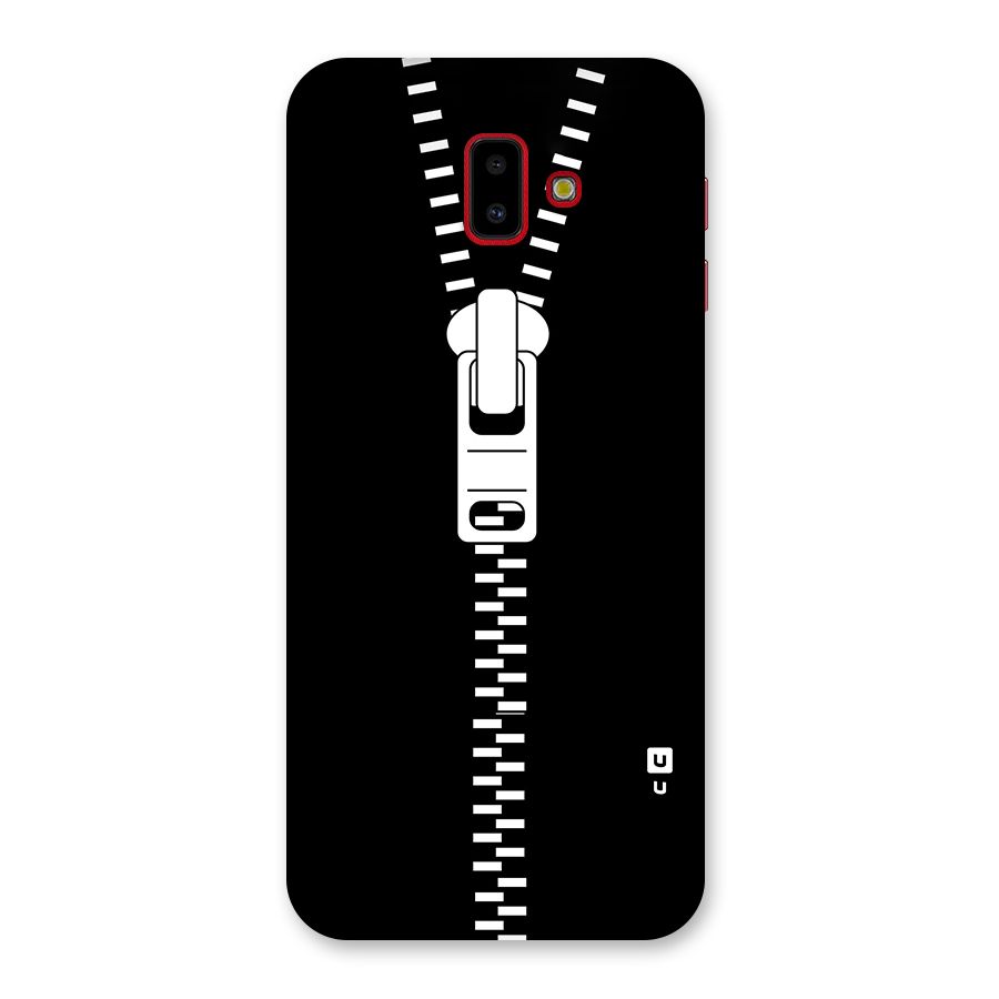 Black Zipper Back Case for Galaxy J6 Plus