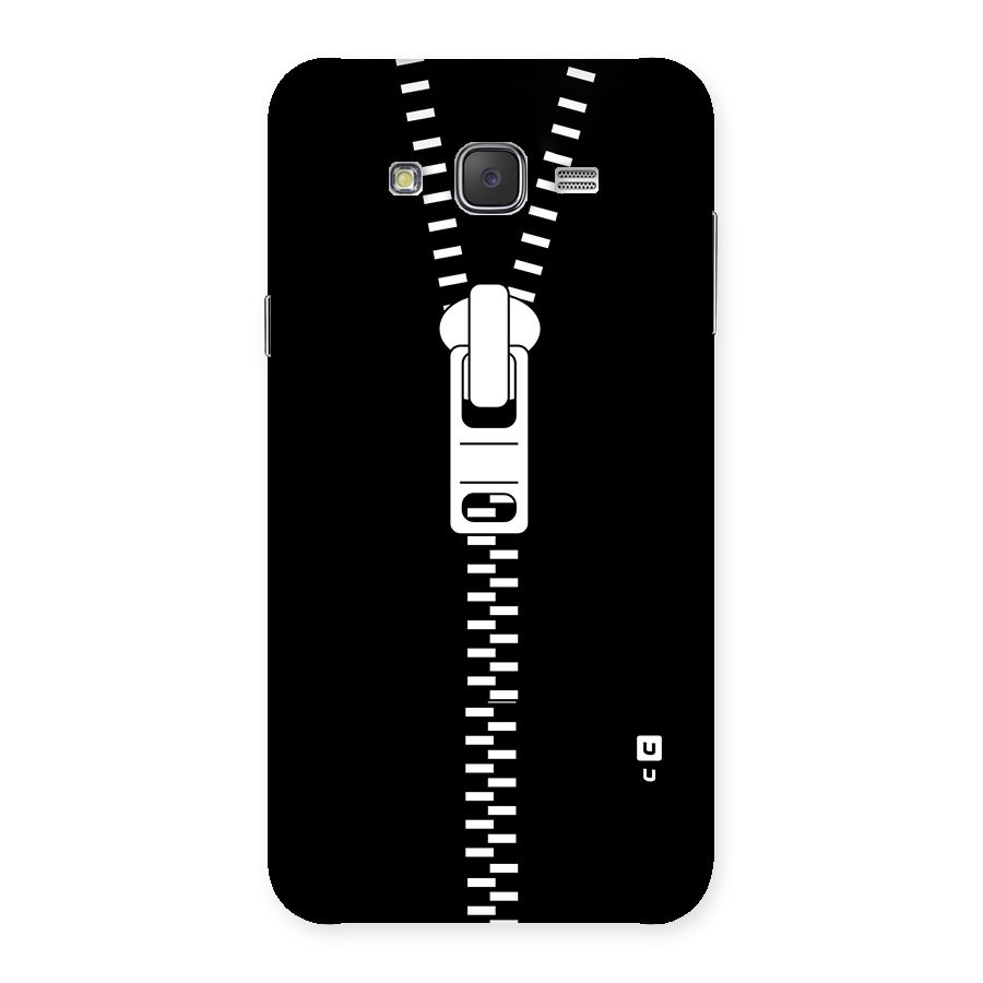 Black Zipper Back Case for Galaxy J7