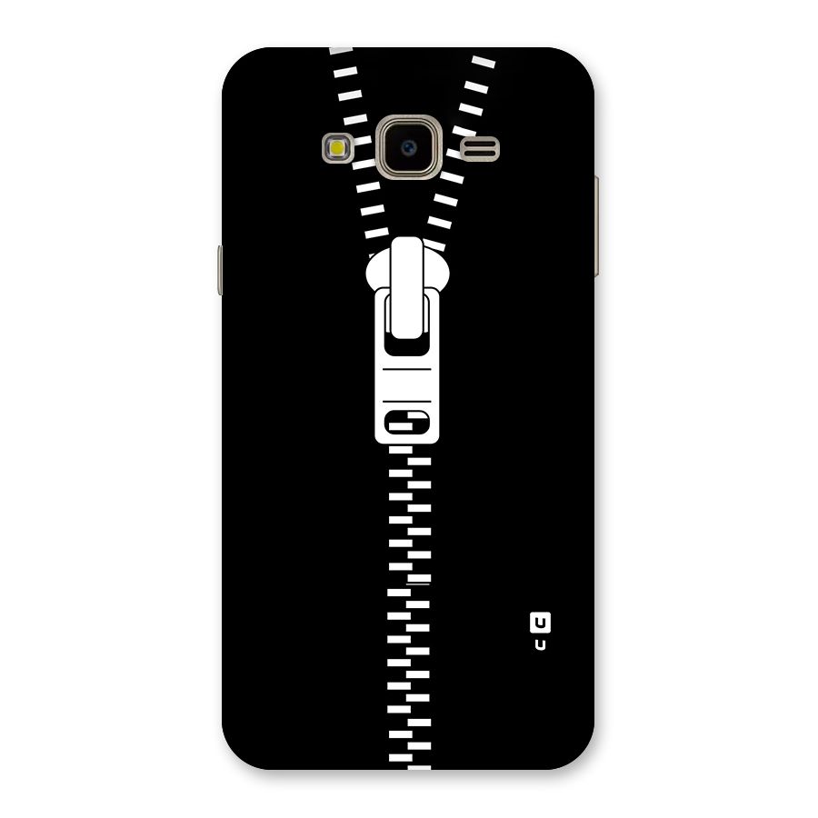Black Zipper Back Case for Galaxy J7 Nxt