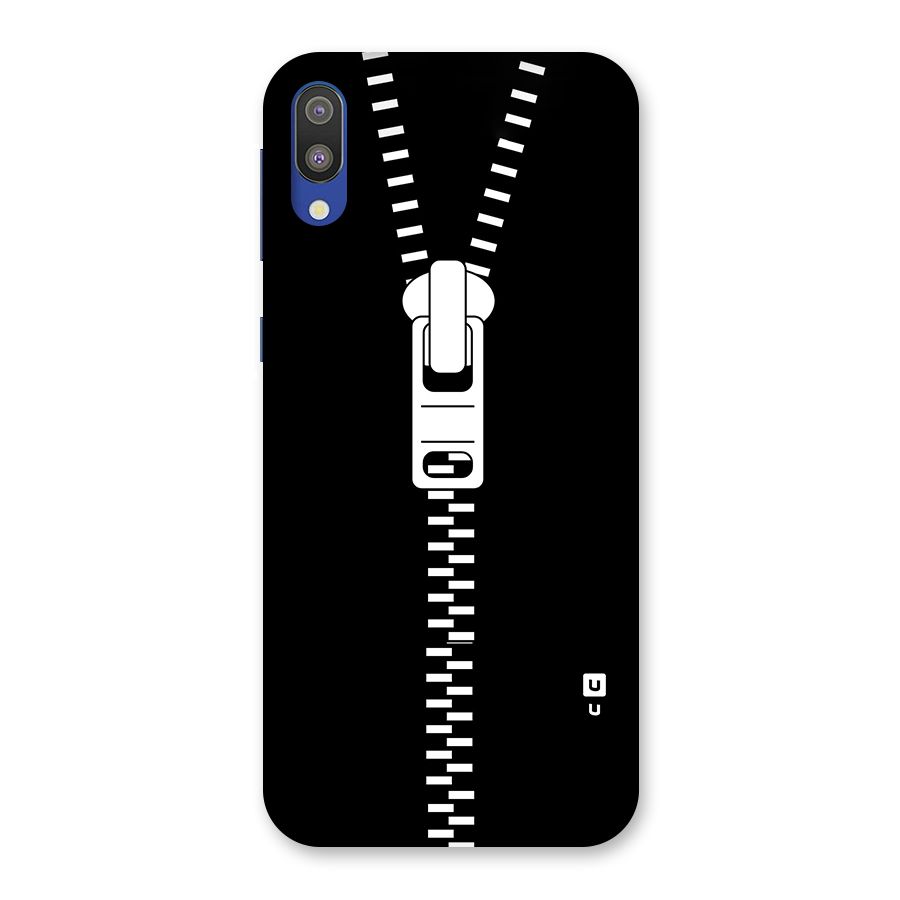 Black Zipper Back Case for Galaxy M10
