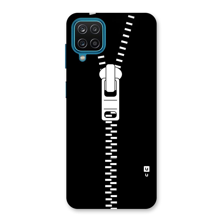 Black Zipper Back Case for Galaxy M12