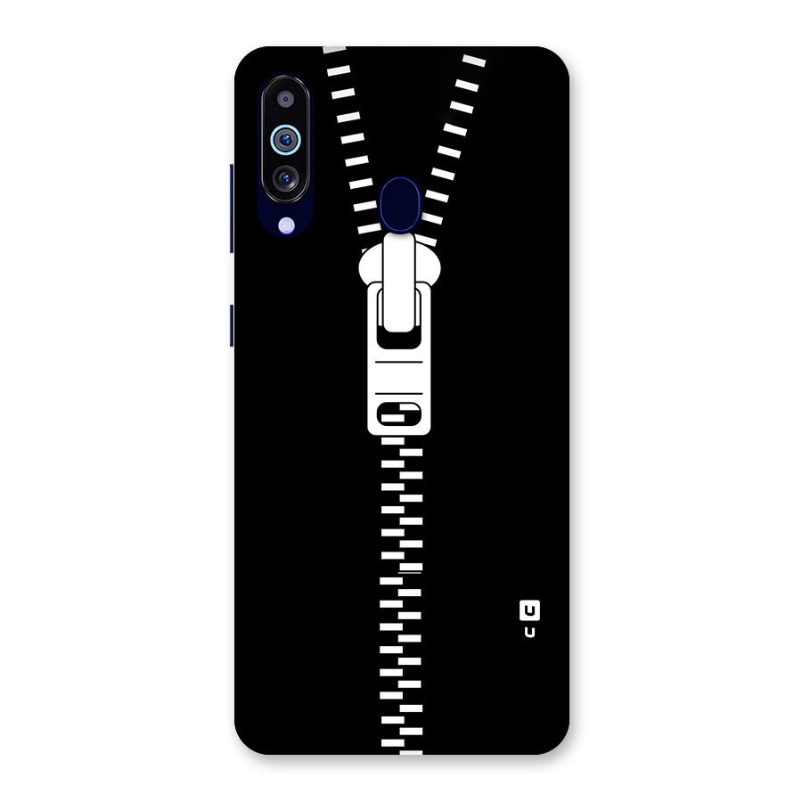 Black Zipper Back Case for Galaxy M40