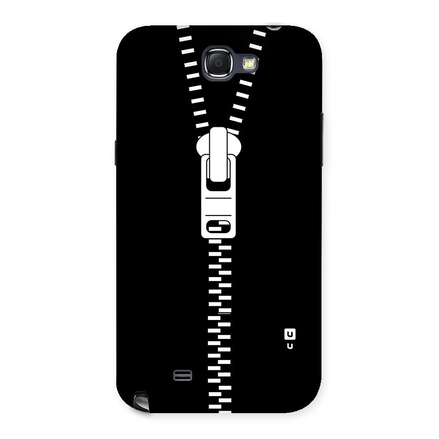 Black Zipper Back Case for Galaxy Note 2