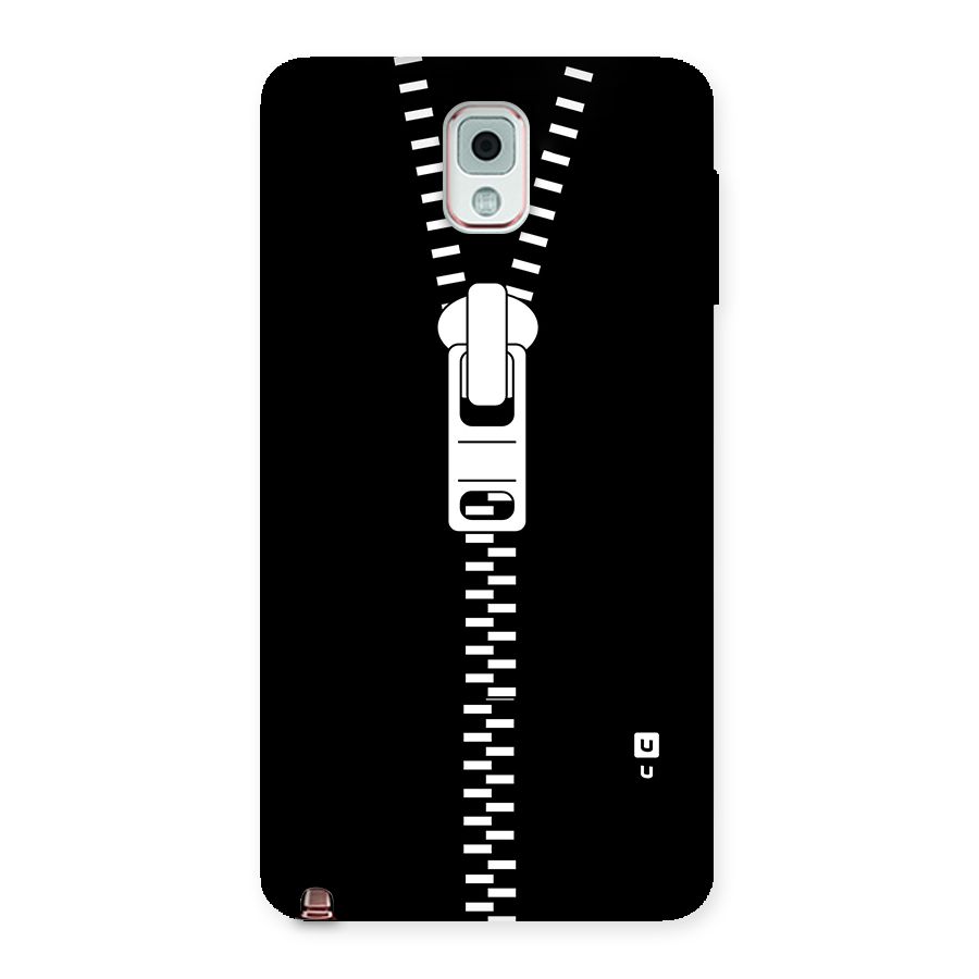 Black Zipper Back Case for Galaxy Note 3