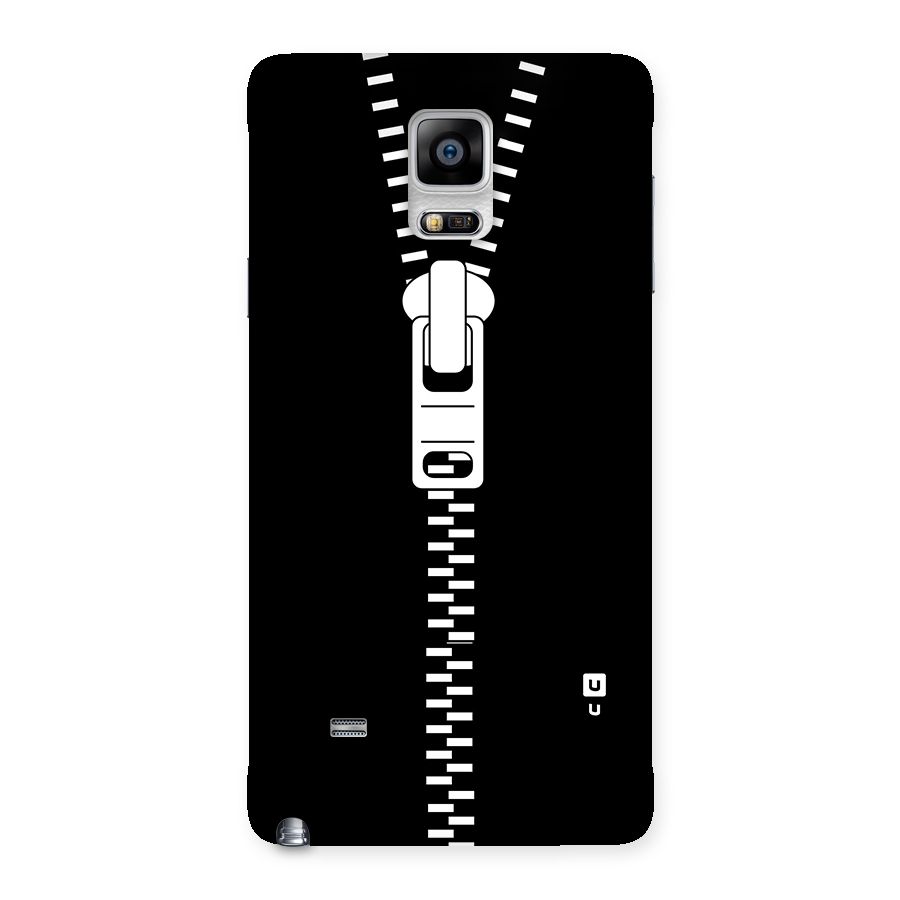 Black Zipper Back Case for Galaxy Note 4