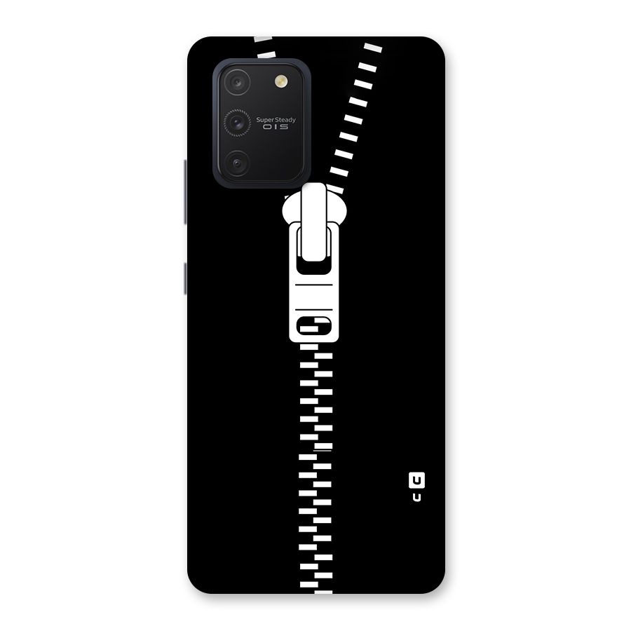 Black Zipper Back Case for Galaxy S10 Lite