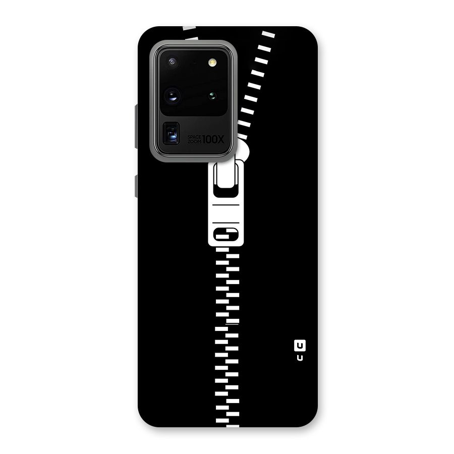 Black Zipper Back Case for Galaxy S20 Ultra