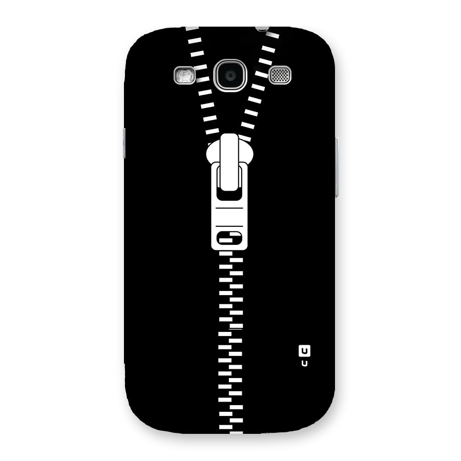 Black Zipper Back Case for Galaxy S3