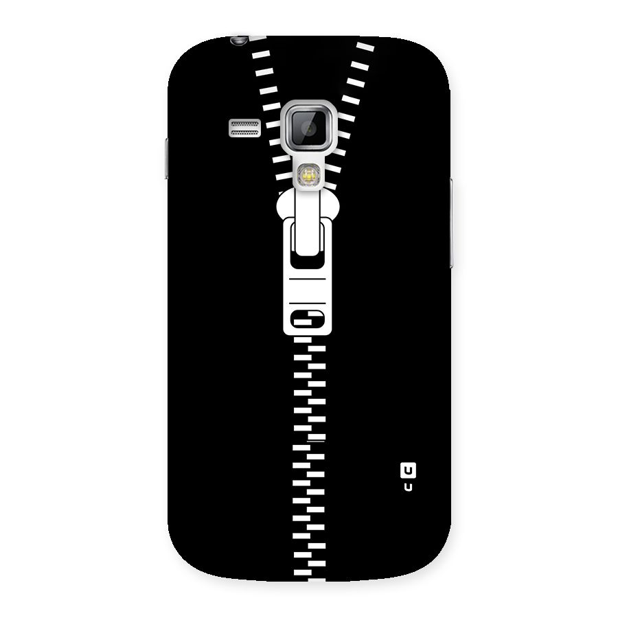 Black Zipper Back Case for Galaxy S Duos