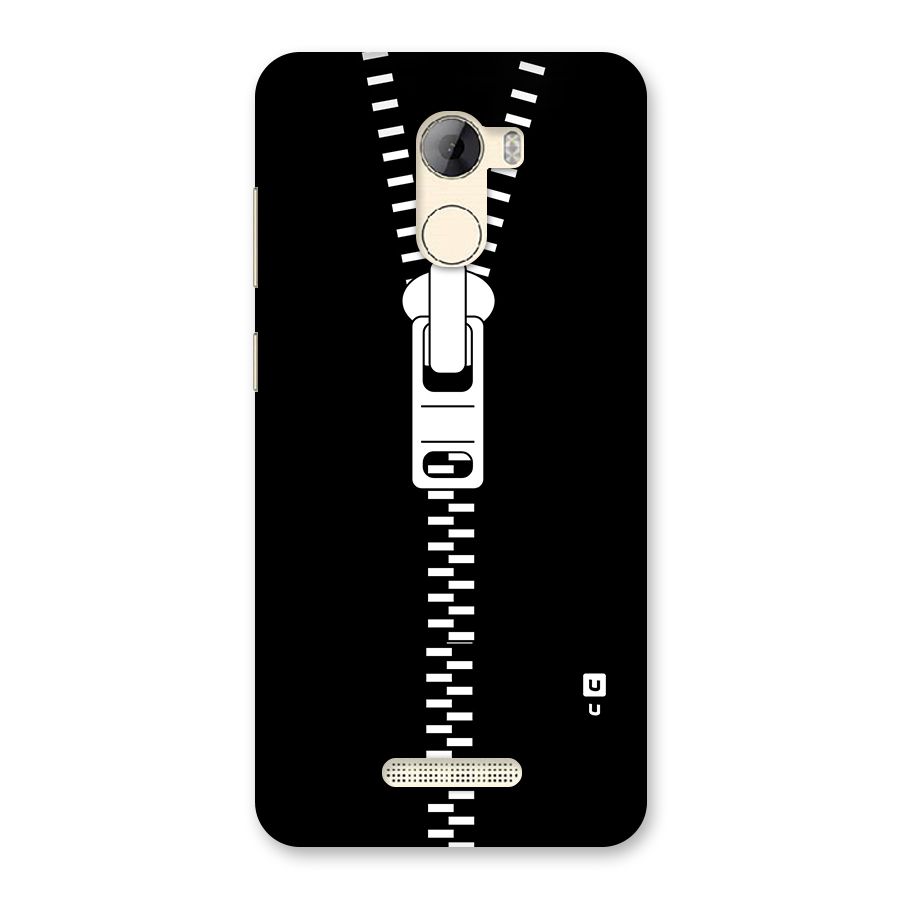 Black Zipper Back Case for Gionee A1 LIte
