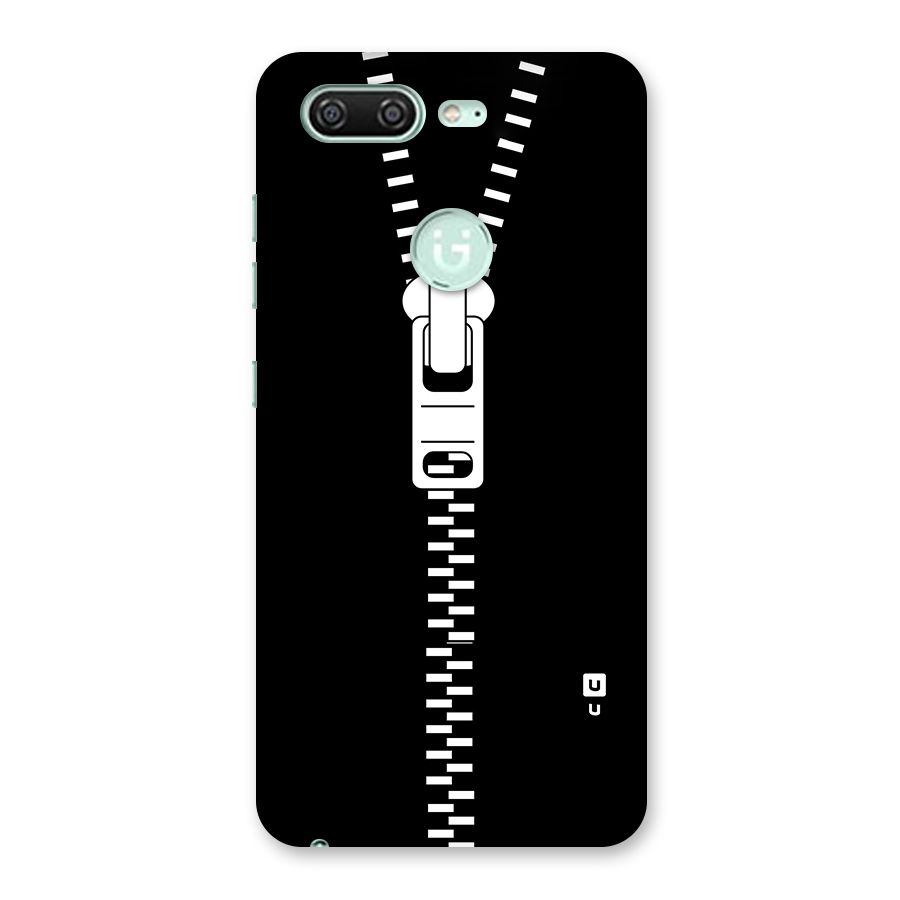 Black Zipper Back Case for Gionee S10