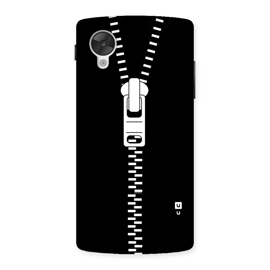 Black Zipper Back Case for Google Nexsus 5
