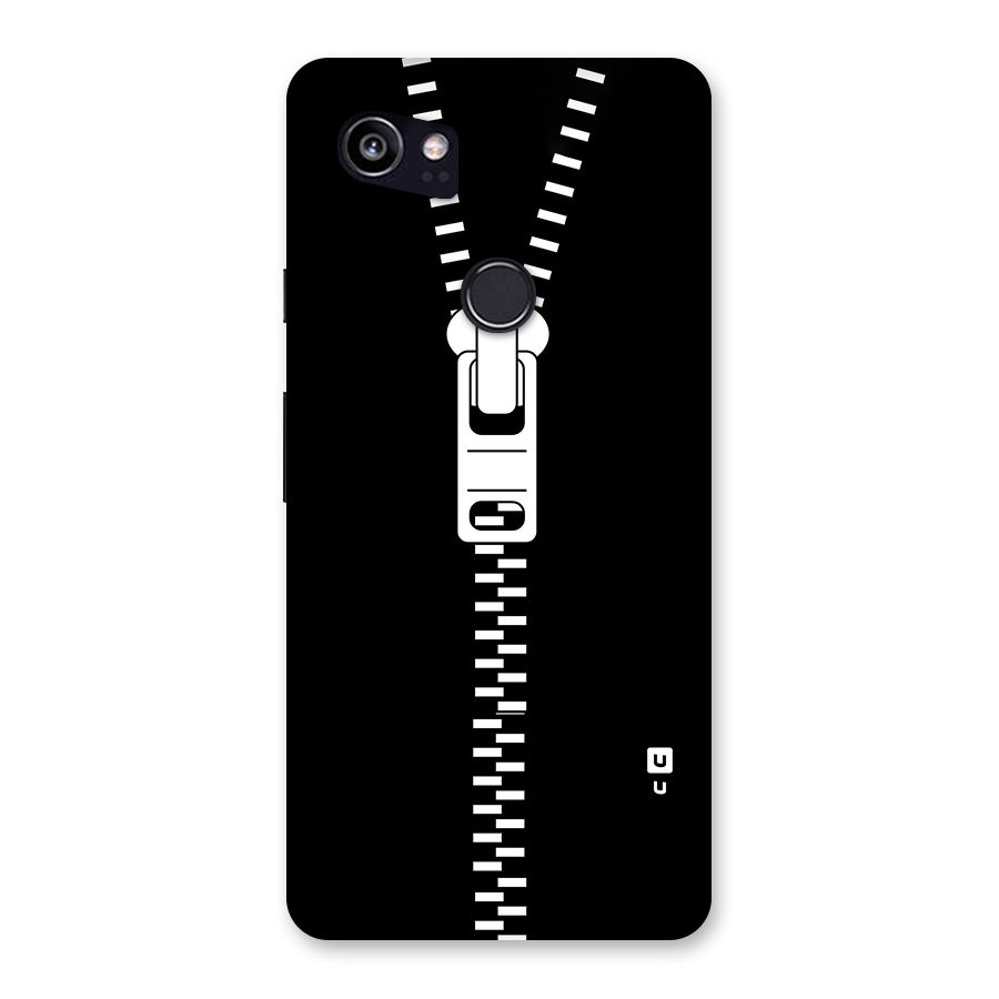 Black Zipper Back Case for Google Pixel 2 XL