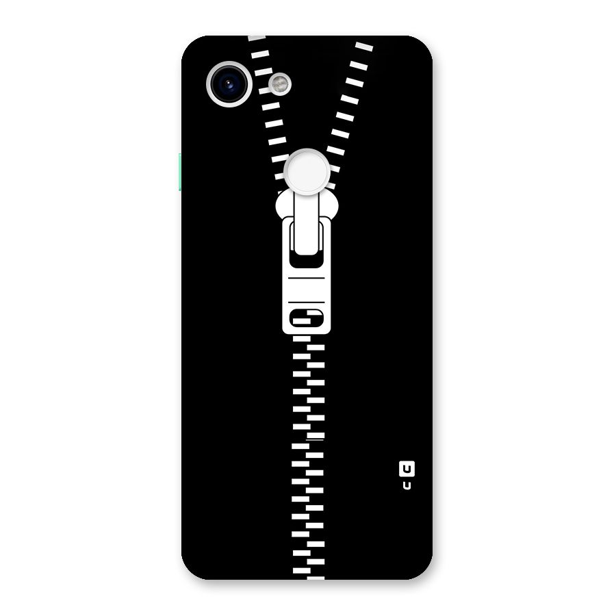 Black Zipper Back Case for Google Pixel 3
