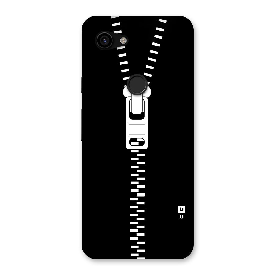 Black Zipper Back Case for Google Pixel 3a