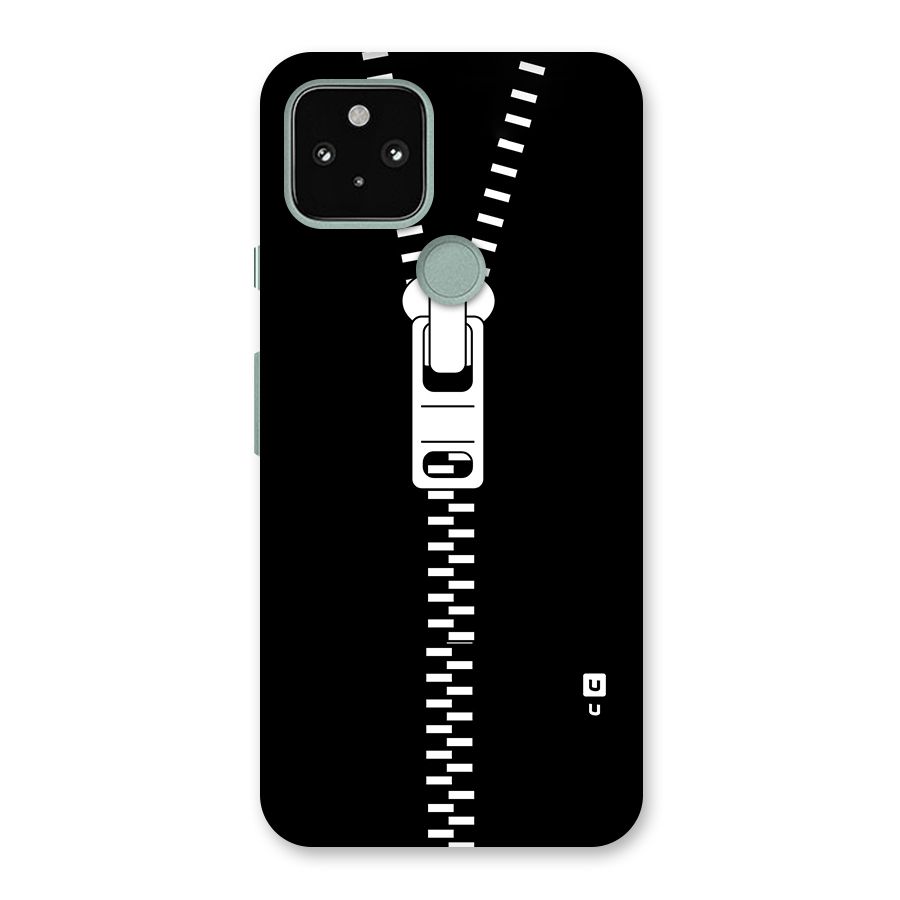 Black Zipper Back Case for Google Pixel 5