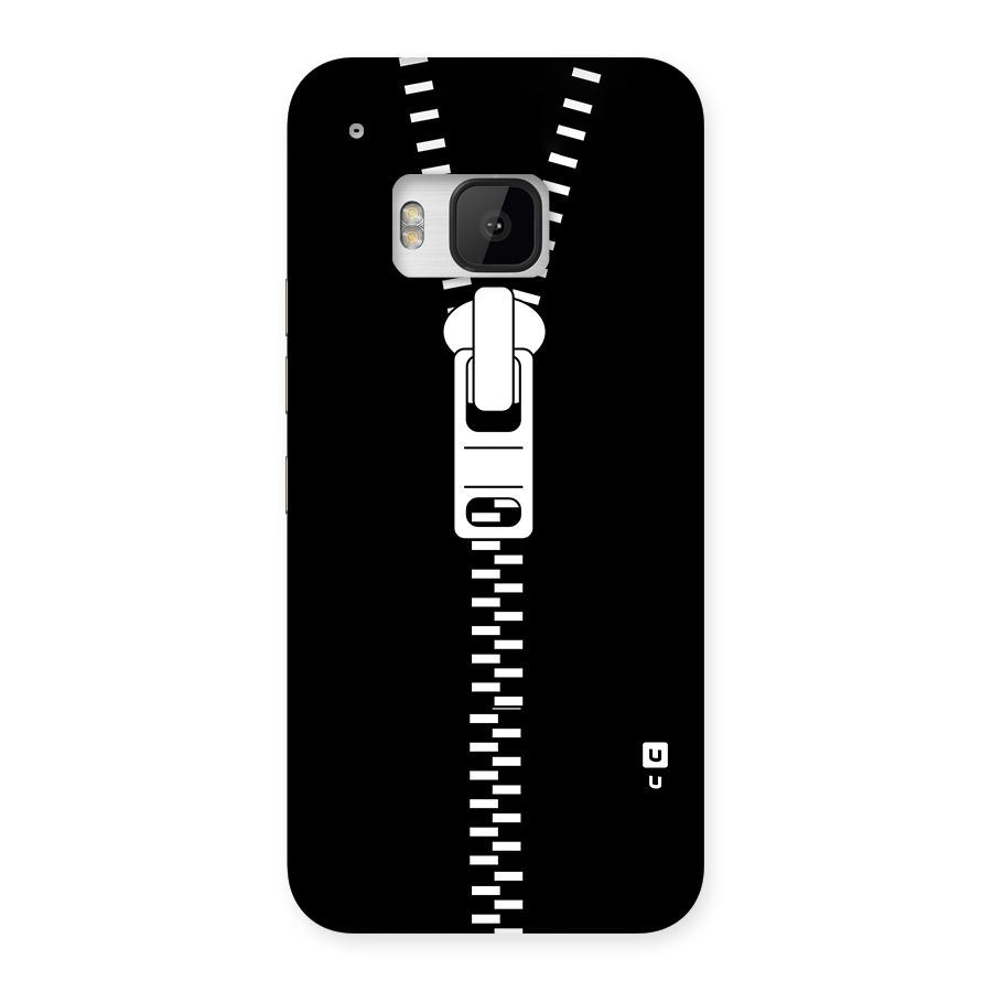 Black Zipper Back Case for HTC One M9