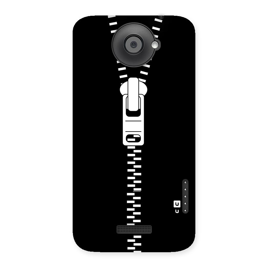 Black Zipper Back Case for HTC One X