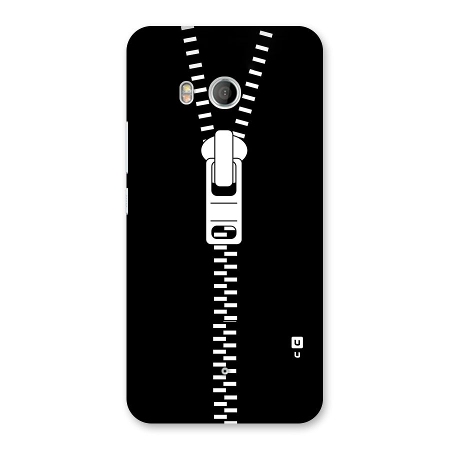 Black Zipper Back Case for HTC U11